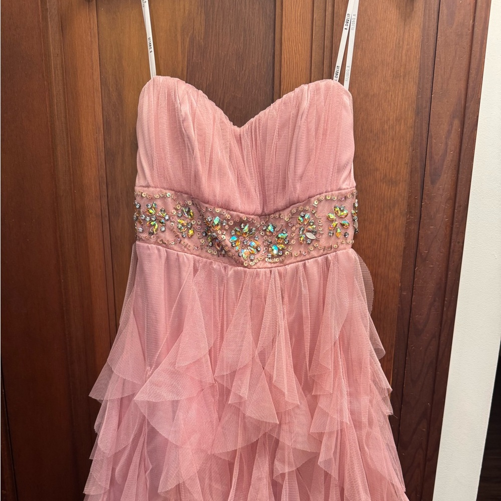 Elegant Pink Kids Dress with Embellishments